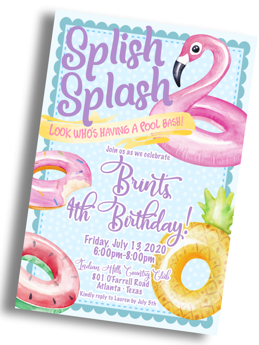 Splish Splash Birthday Invitation