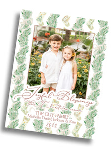 Joyful Blessings Christmas Family Card