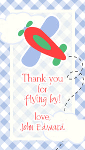 Airplane Gift Favor Tag
