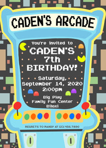 Arcade Gamer Birthday Invitation