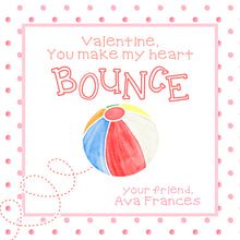 Load image into Gallery viewer, Heart Bounce Valentine Card - Beach Ball
