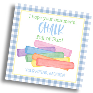 CHALK Full of Fun Summer Gift Tag - Blue