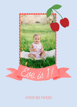 Load image into Gallery viewer, Cherry Sweet Birthday invitation
