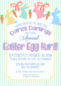 Easter egg Hunt Birthday Invitation