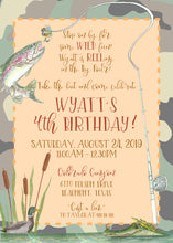Load image into Gallery viewer, Hunting Fishing Birthday Invitation

