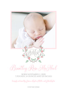 The Wonders of His Love Christmas & Birth Announcement Family Card