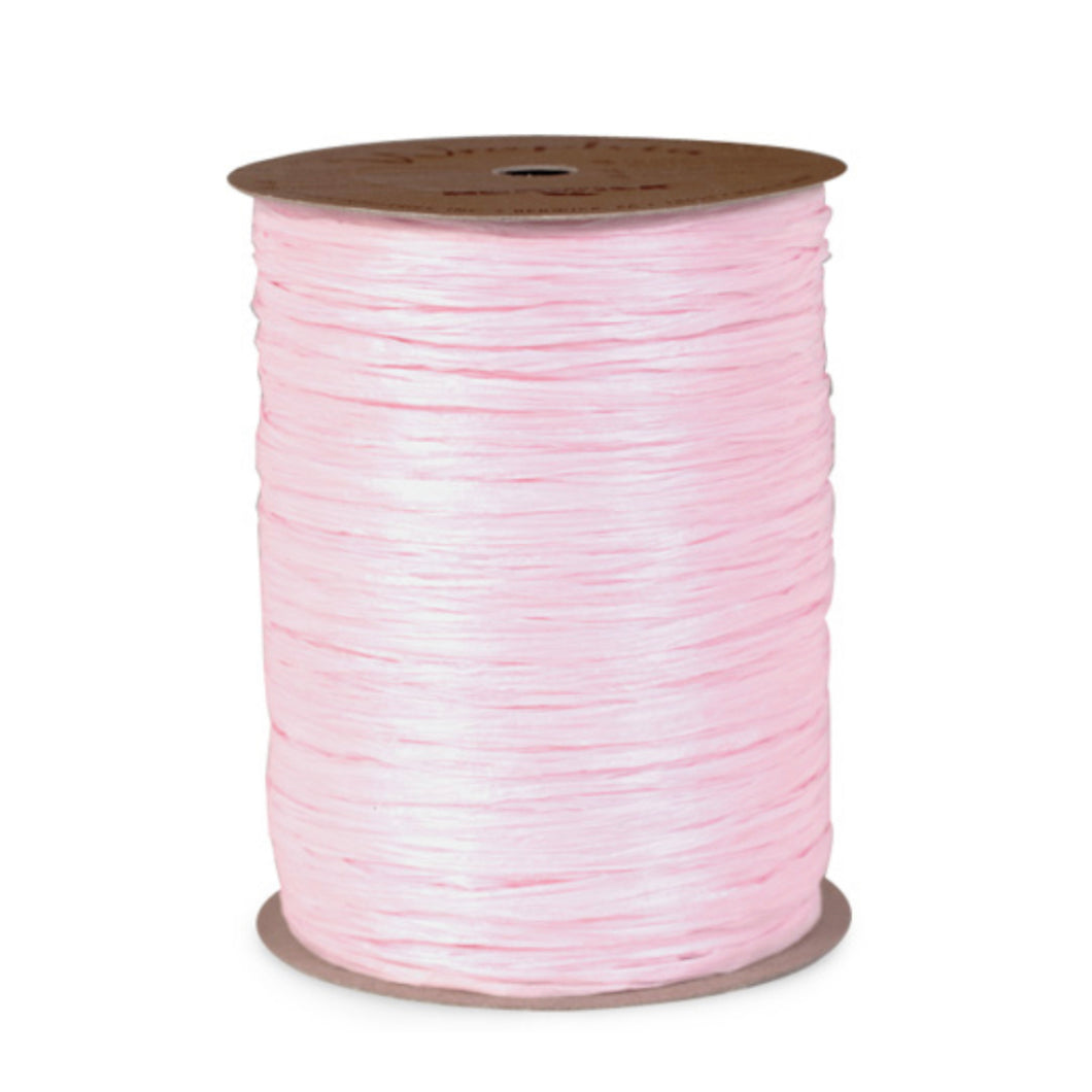 Pink Matte Raffia Ribbon