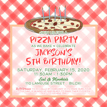 Load image into Gallery viewer, Pizza Party Birthday Invitation
