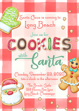 Load image into Gallery viewer, Cookies with Santa Invitation
