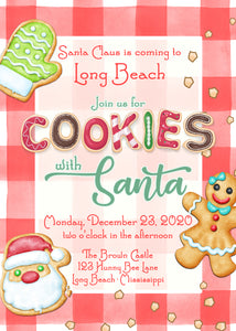 Cookies with Santa Invitation