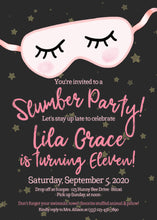Load image into Gallery viewer, Slumber Party Birthday Invitation
