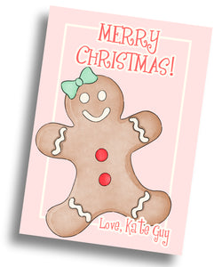 Gingerbread Gift Tag - Girl