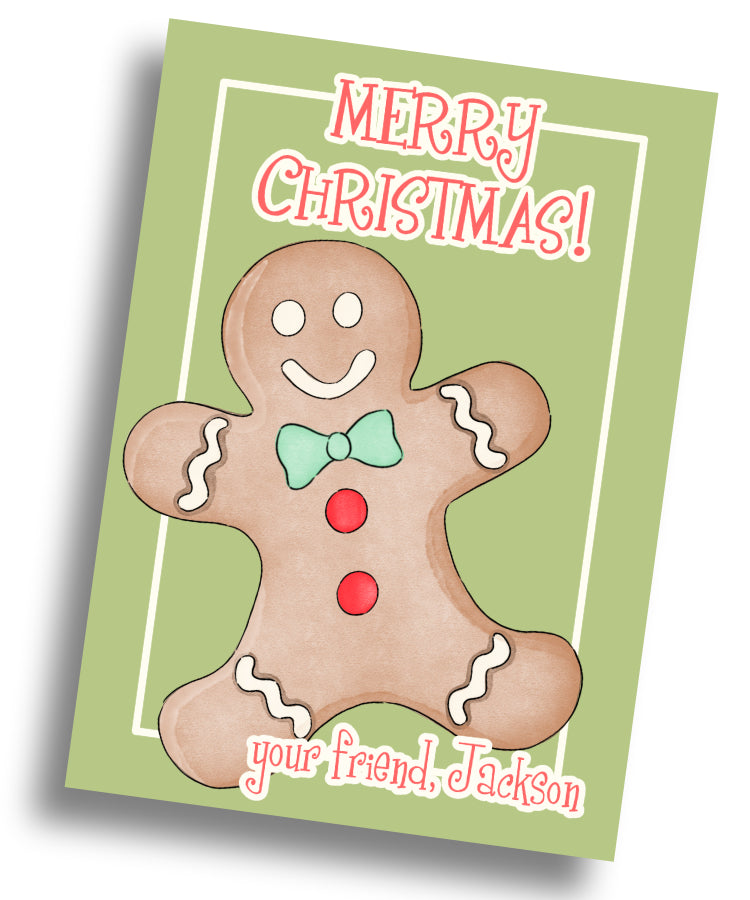 Gingerbread Gift Tag - Boy
