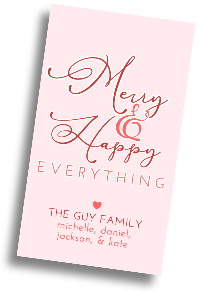 Merry & Happy Everything Gift Tag