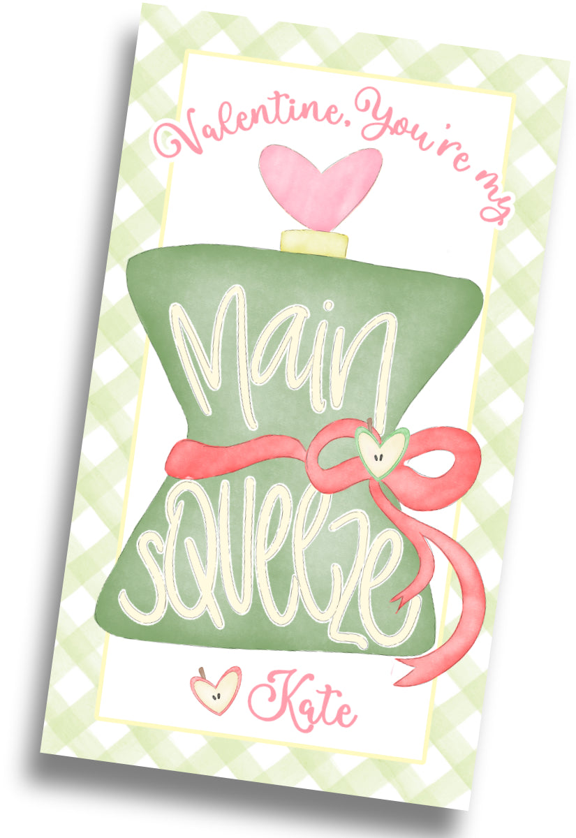 Main Squeeze Applesauce Valentine Tag
