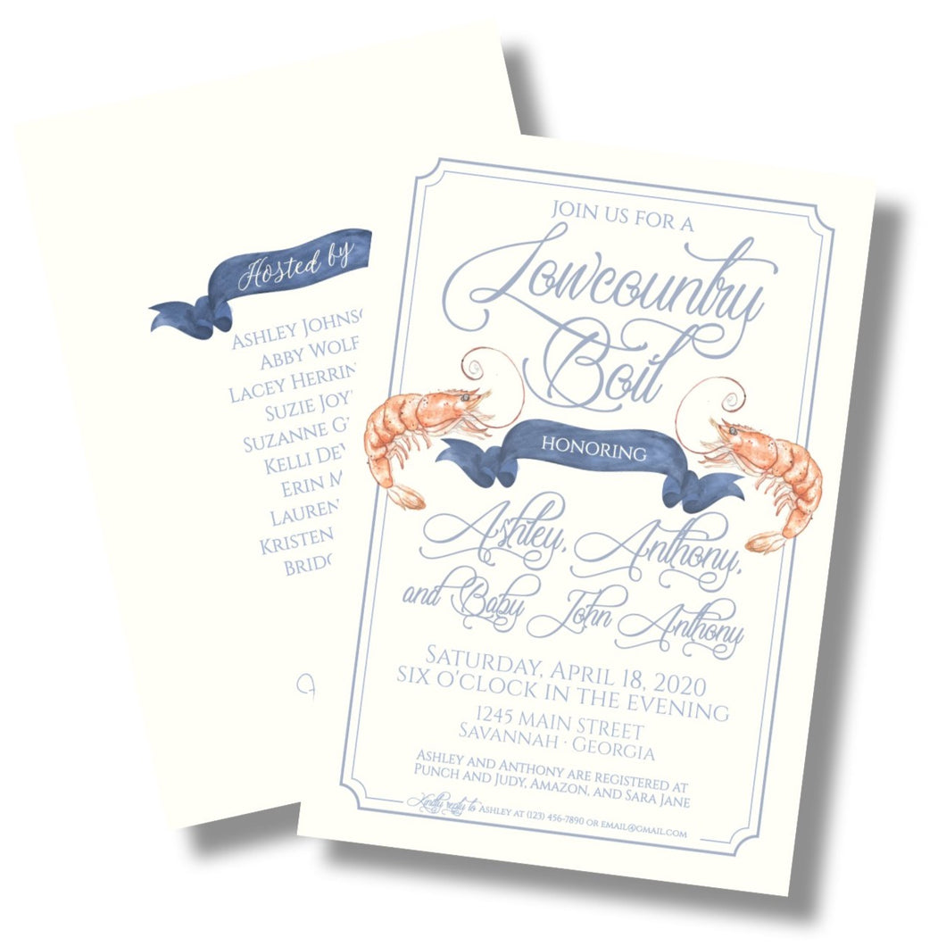 Low Country Boil Shower Invitation