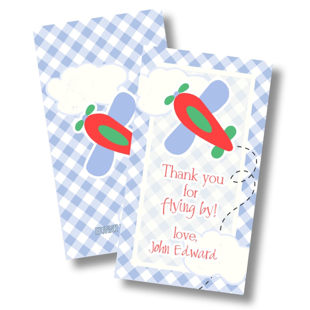 Airplane Gift Favor Tag