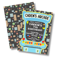 Load image into Gallery viewer, Arcade Gamer Birthday Invitation
