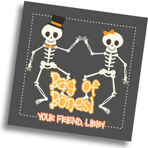 Bag of Bones Skeletons Gift Tag - Both