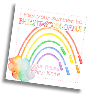 Bright & Colorful Summer Gift Tag