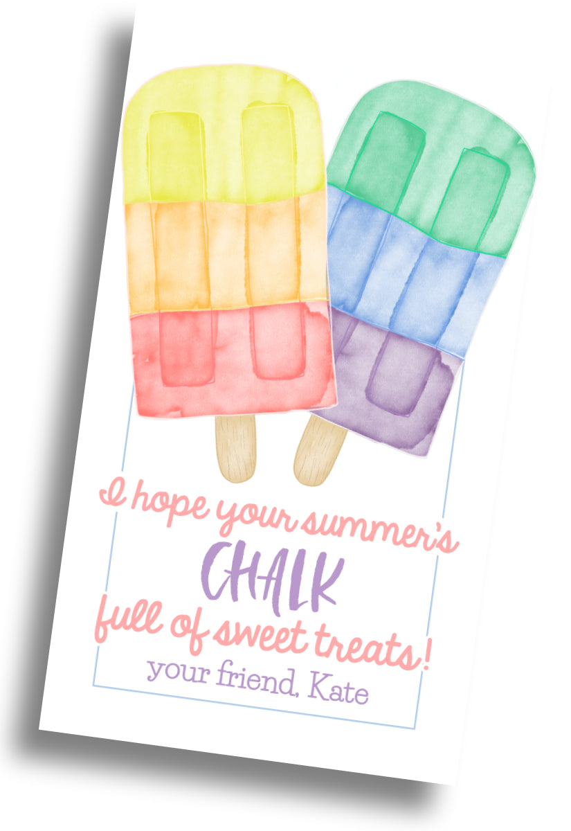 CHALK Full of Sweet Treats Summer Gift Tag - Pink