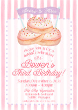 Load image into Gallery viewer, Donut Birthday Invitation
