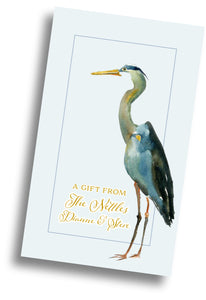 Blue Heron Gift Tag