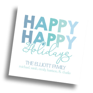 Happy Holidays Colorblock Gift Card