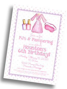 Spa & Pampering Birthday Invitation