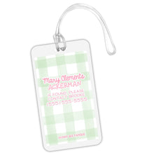 Load image into Gallery viewer, Monogram Gingham Bag Tag
