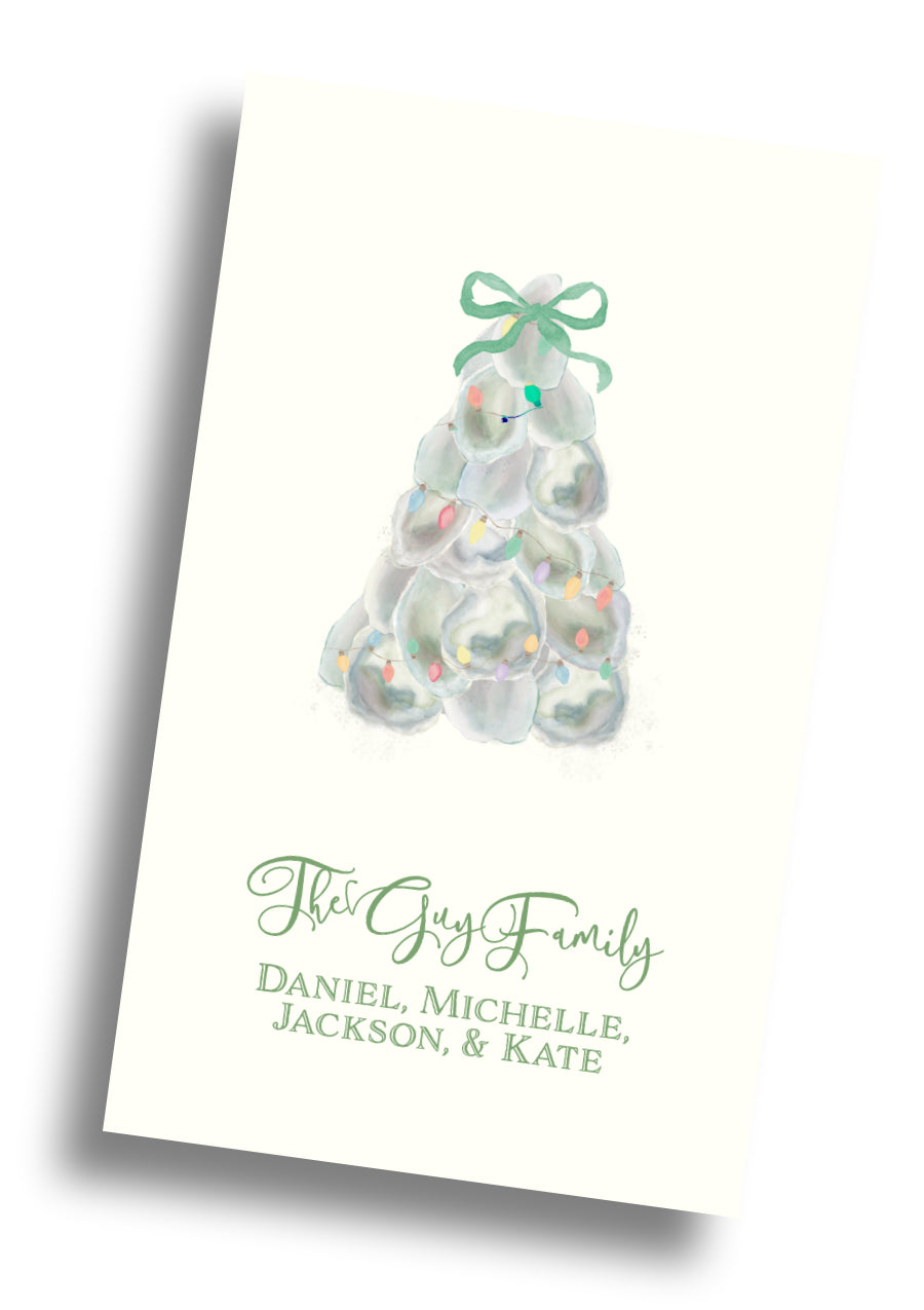 Oyster Christmas Tree Gift Tag