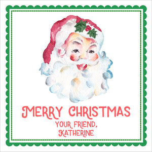 Santa Scalloped Gift Card